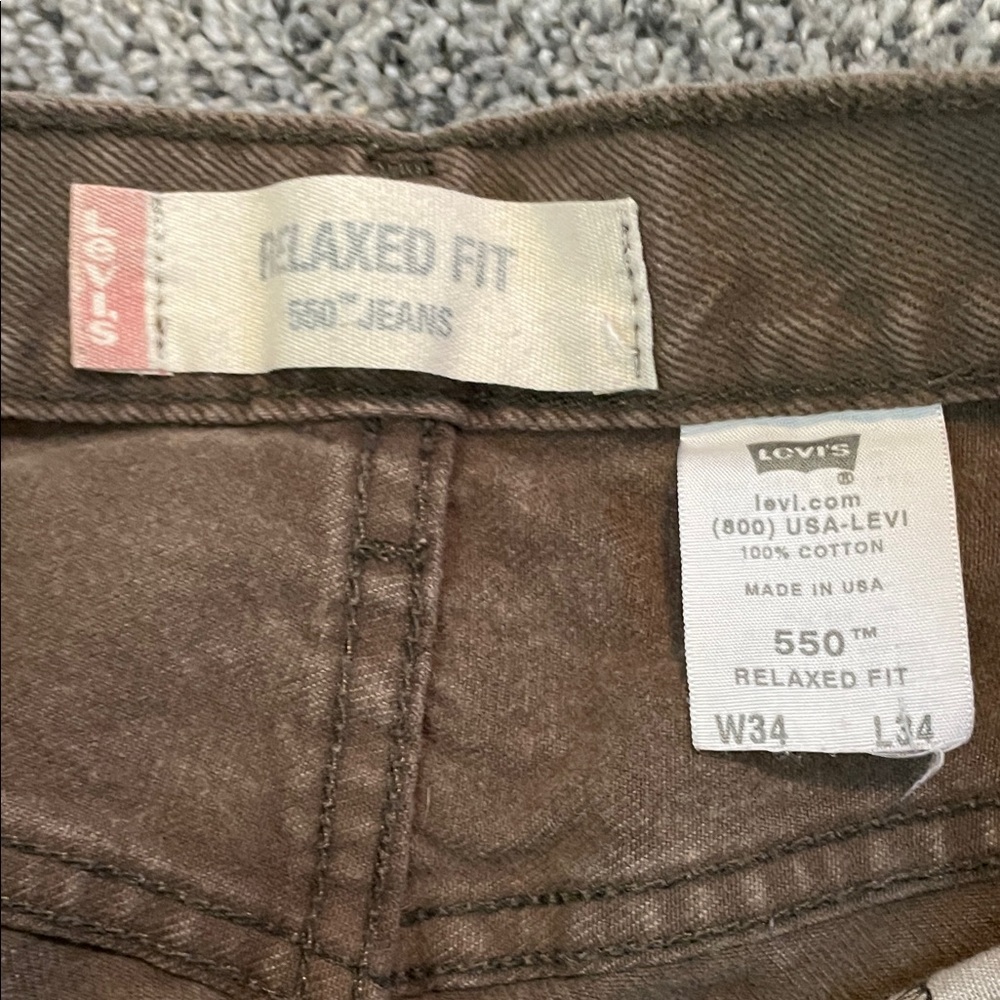 Olive Green Denim Jeans - Picture 5 of 5